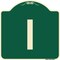 Signmission Designer Series Sign W/ Letter I, Green & Tan Heavy-Gauge Aluminum Sign, 18" x 18", G-1818-22948 A-DES-G-1818-22948 - alternate 1
